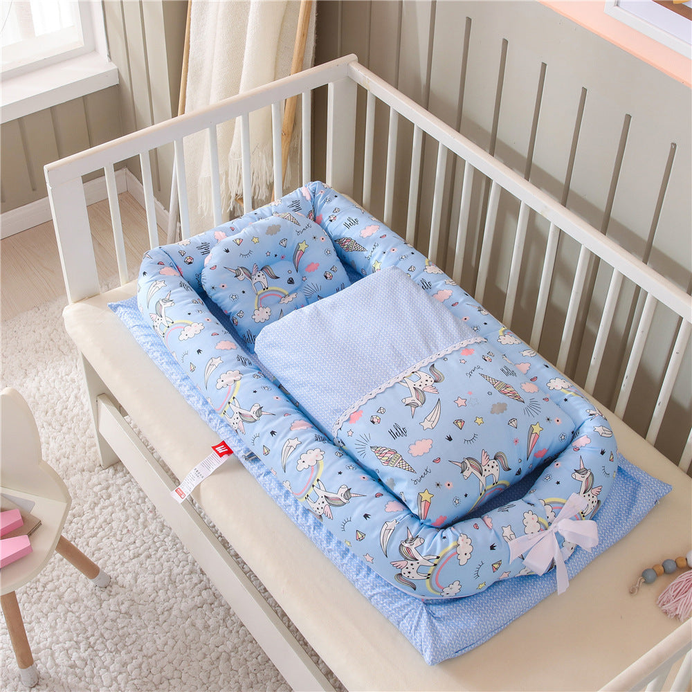 Foldable Portable Baby Crib– Anti-Pressure Bionic Baby Bed for Home & Travel