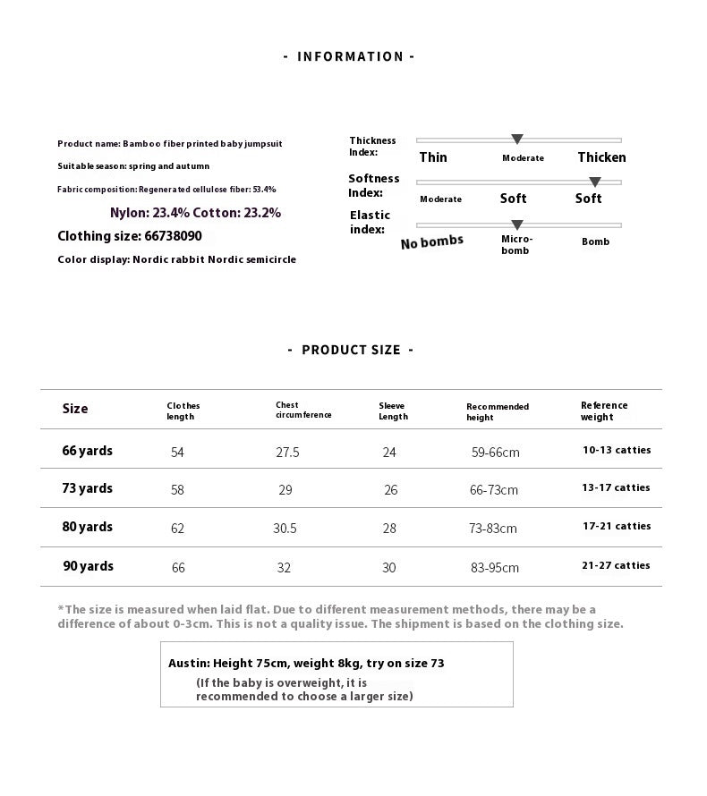 Soft Bamboo Fiber Baby Jumpsuit – Floral & Animal Print Long Sleeve Romper for Boys and Girls