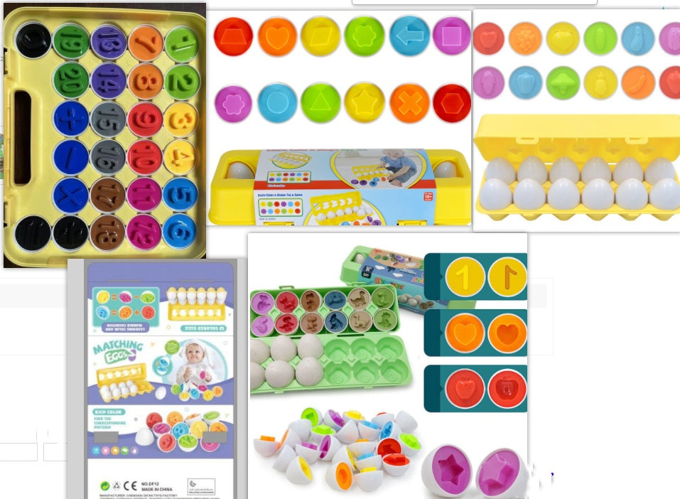 Toddler Learning Shape Sorter Eggs – Montessori Educational Toy for Babies & Kids