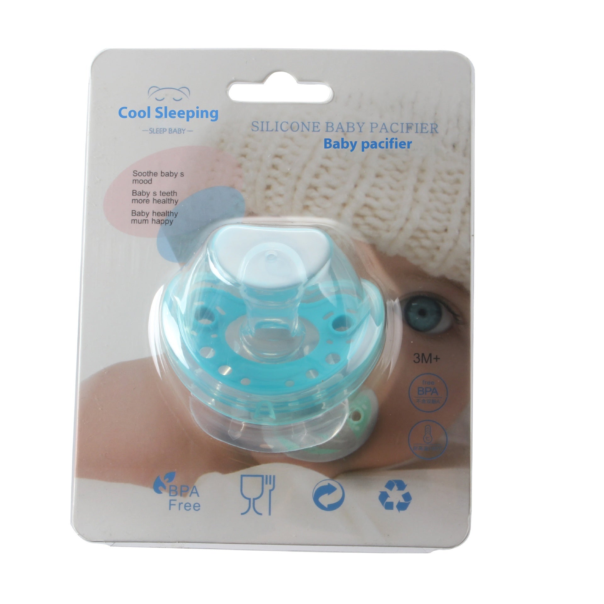 Baby Comfort Pacifier – Soft Full Silicone Soothing Pacifier for Sleep