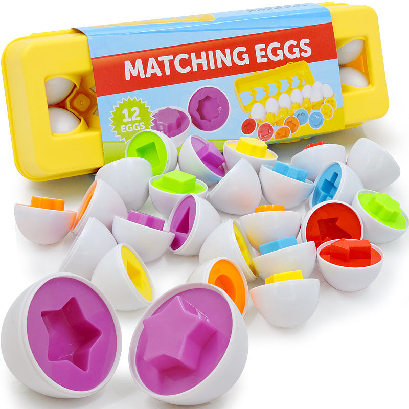 Toddler Learning Shape Sorter Eggs – Montessori Educational Toy for Babies & Kids