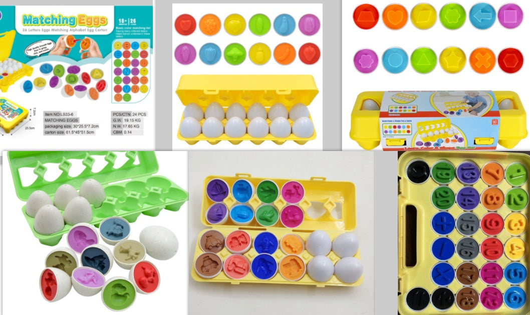 Toddler Learning Shape Sorter Eggs – Montessori Educational Toy for Babies & Kids
